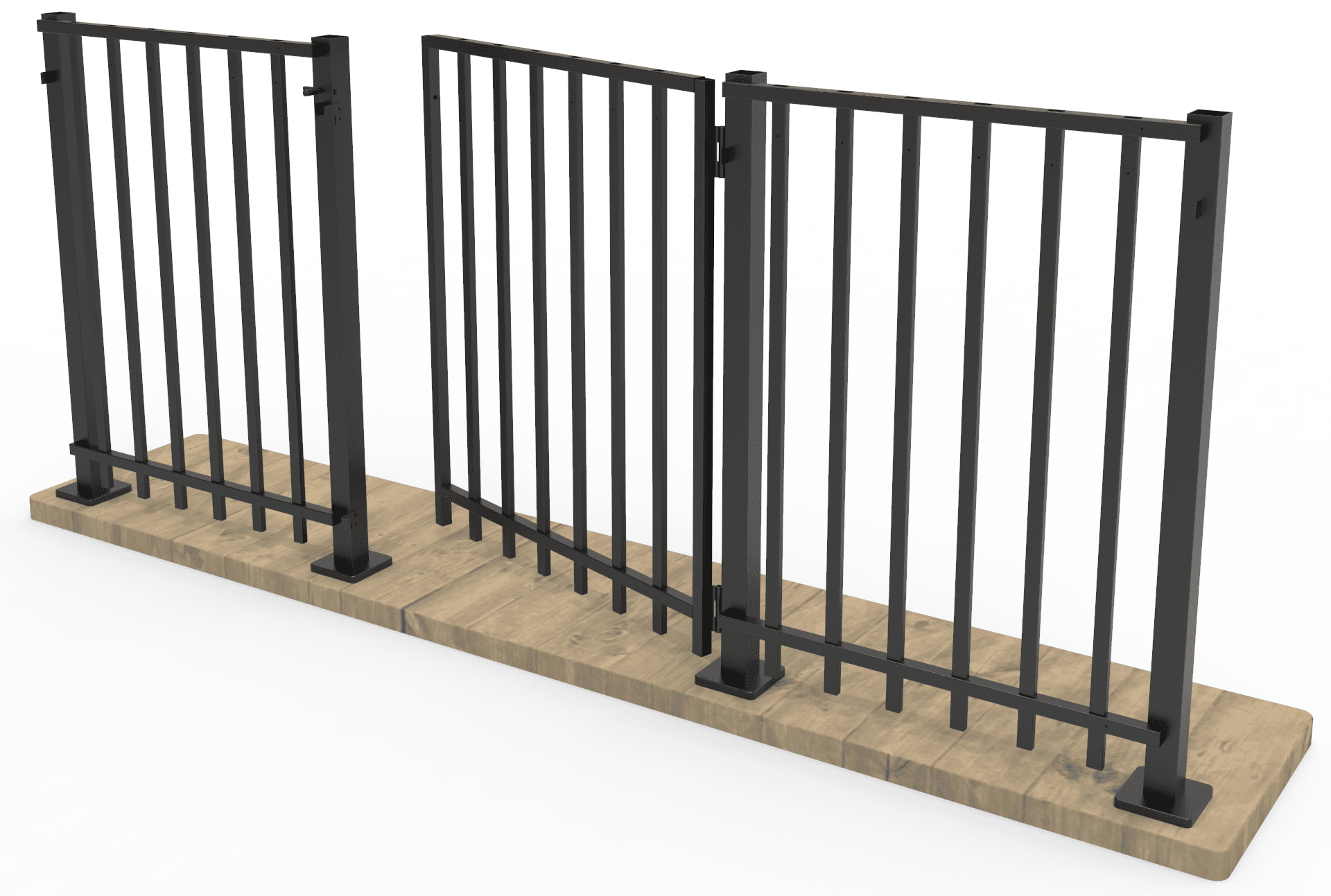 Gate in aluminum